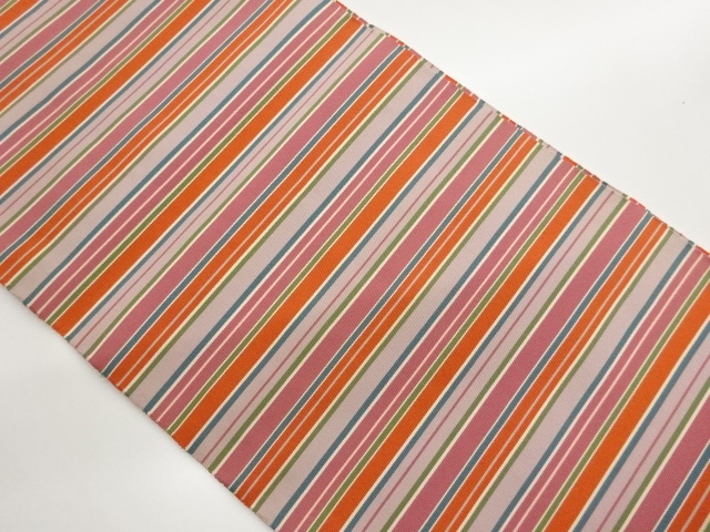 綴れ横縞模様織出し名古屋帯